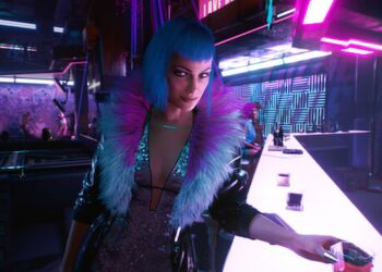 lady at bar in Cyberpunk 2077