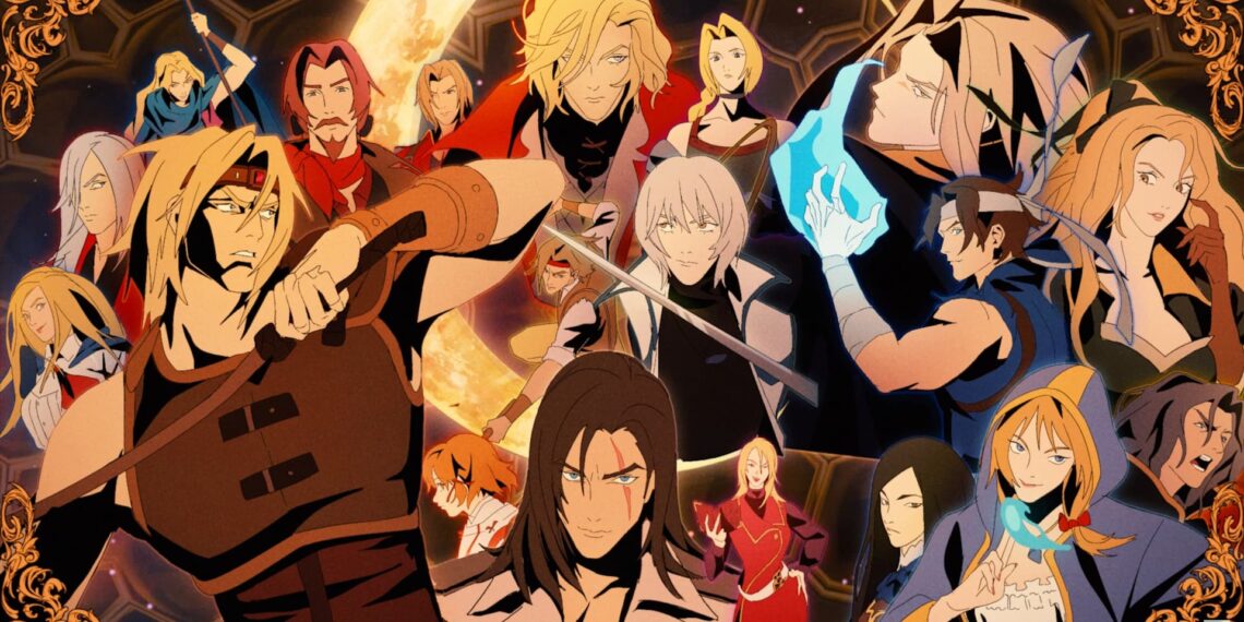 splash art for Vampire Survivors Ode to Castlevania DLC