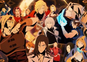 splash art for Vampire Survivors Ode to Castlevania DLC