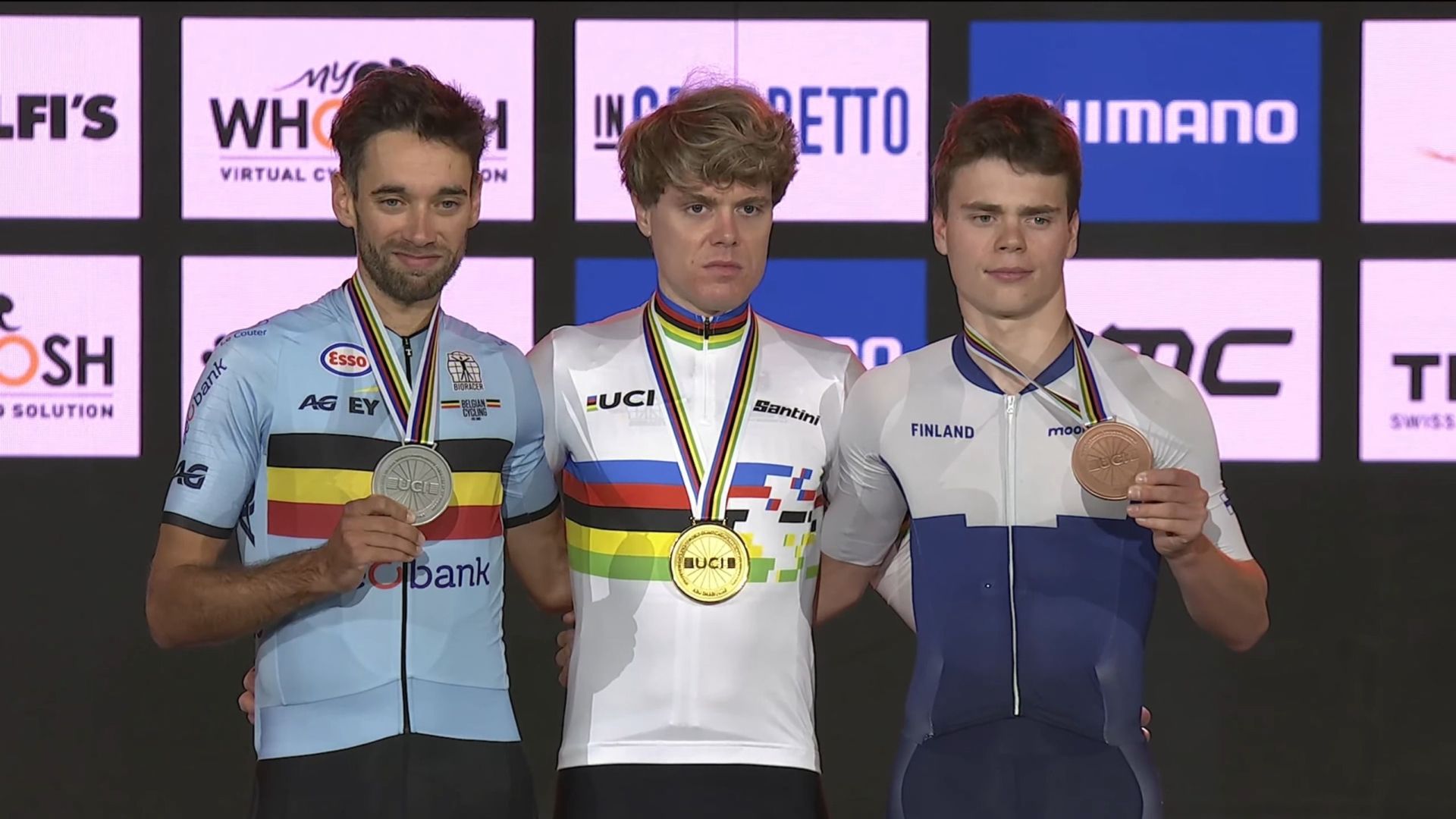 2024 UCI Cycling Esports World Championships MywhooshMen's winners