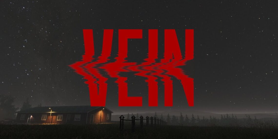 A starry night with the Vein logo