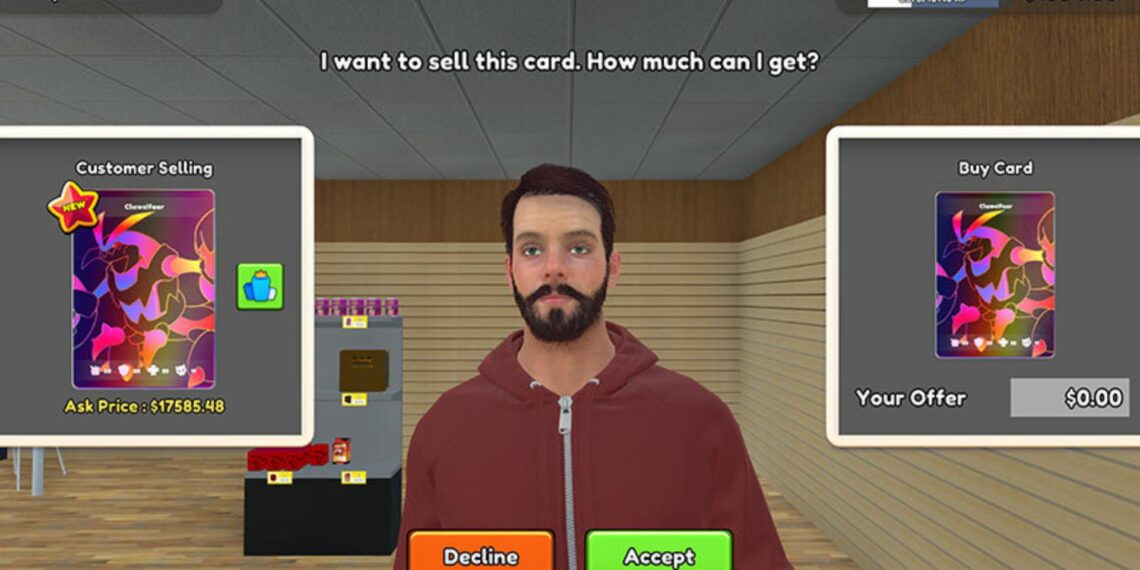 customer trading in TCG Card Shop Simulator