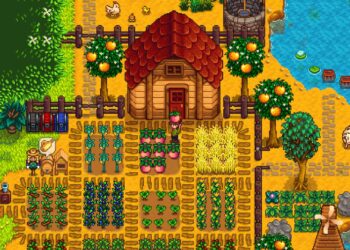 Thriving farm in Stardew Valley