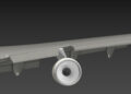 The wing of a Boeing 747-100 for Microsoft Flight simulator 2024 by PMDG