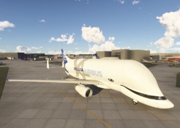 Beluga in Hamburg in Microsoft Flight Simulator 2024
