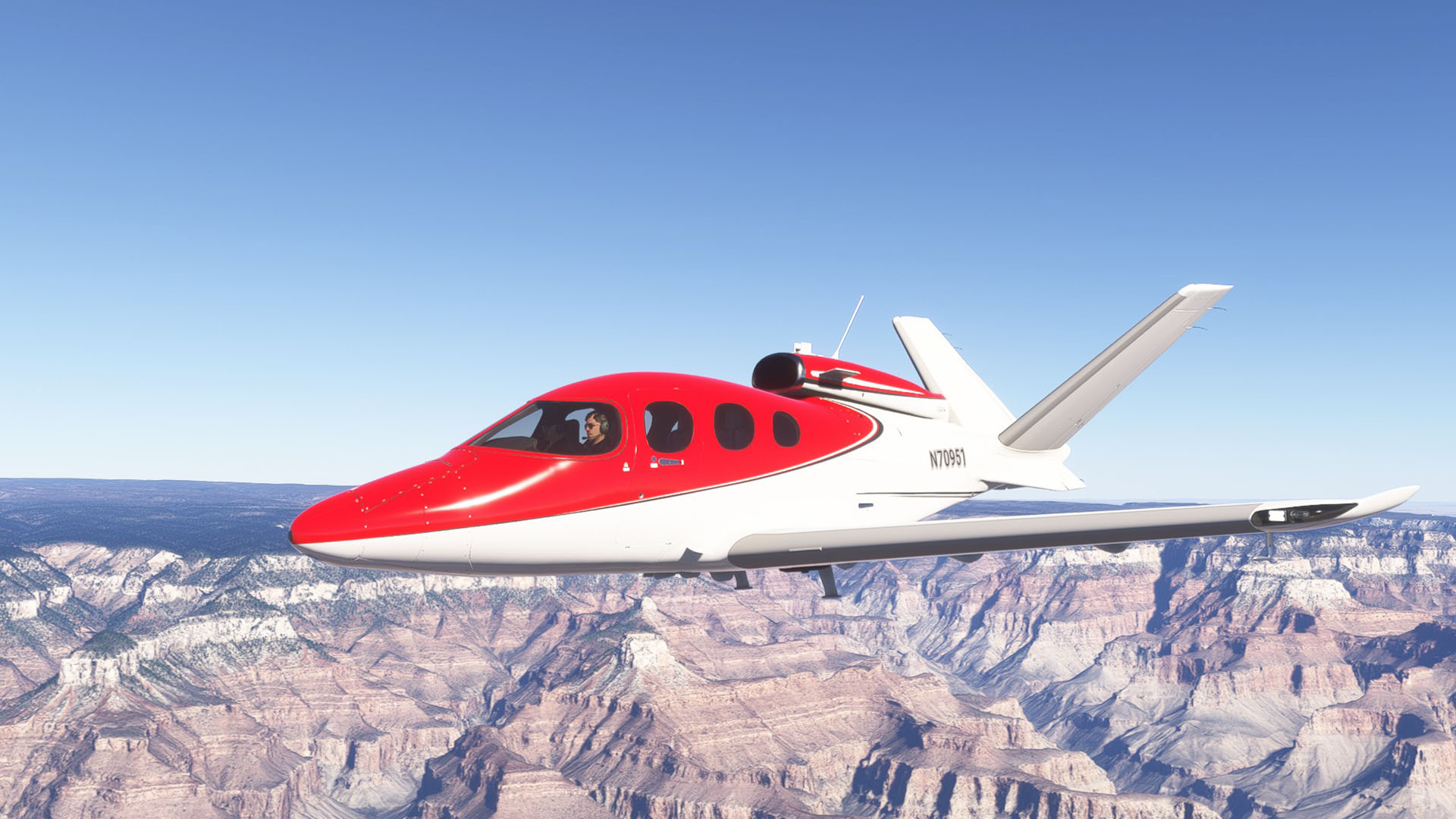 Cirrus Vision Jet Over the Grand Canyon