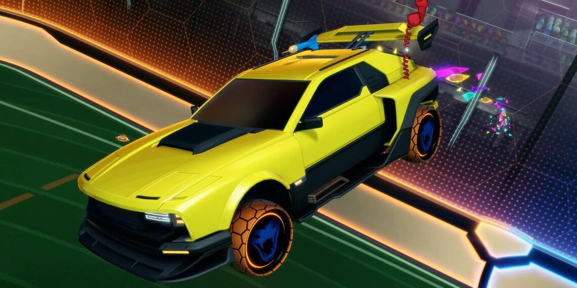 Rocket League yellow car