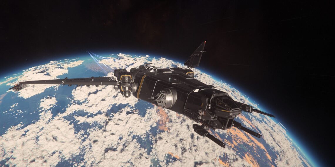 Star Citizen Flying a Drake Corsair Over Bloom