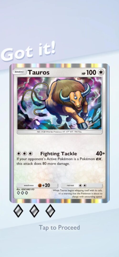 Tauros in Pokemon TCG Pocket