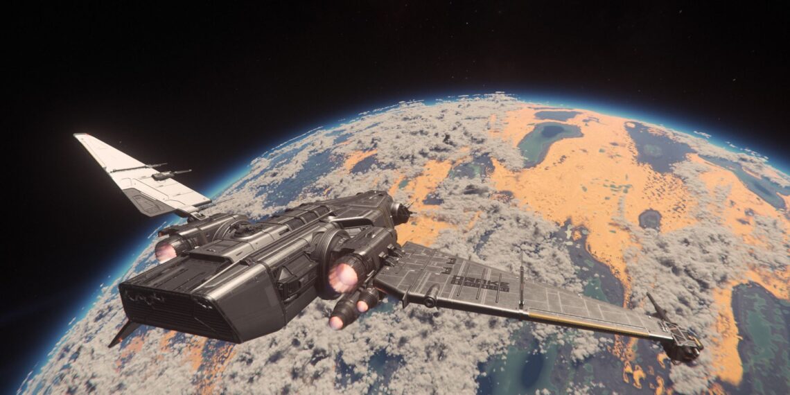 Drake Corsair Over Bloom in Pyro in Star Ctizen