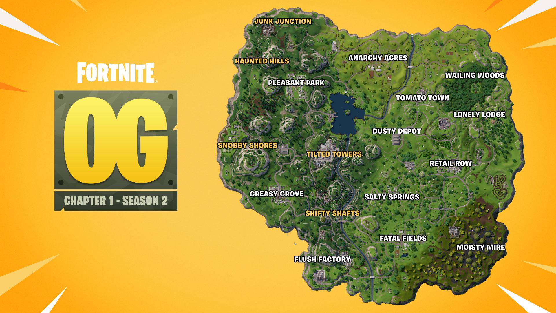 map Fortnite OG Chapter One Seasons Two