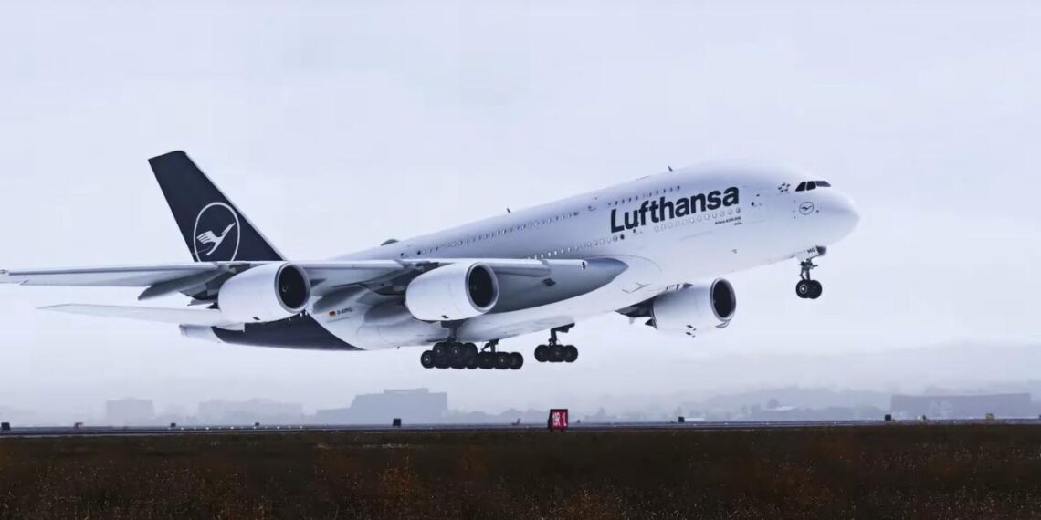 An Airbus A380 in Microsoft Flight Simulator captured With ChasePlane