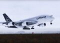 An Airbus A380 in Microsoft Flight Simulator captured With ChasePlane