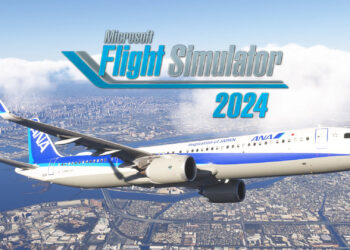 ANA A321 flying over Tokyo in Microsoft Flight Simulator 2024