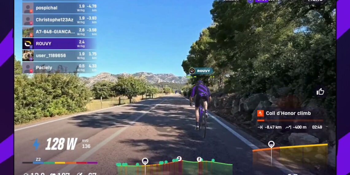 Rouvy New Ride Scren