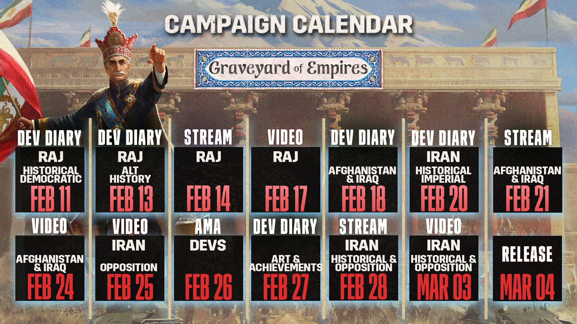 Graveyard of Empires Calendar