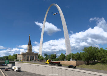 American Truck Simulator Missouri DLC St Louis - The Gateway Arch