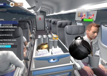 pouring coffee in Cabin Crew Life Simulator