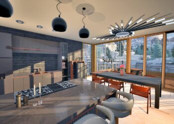 open kitchen design in Architect Life A House Designer Simulator
