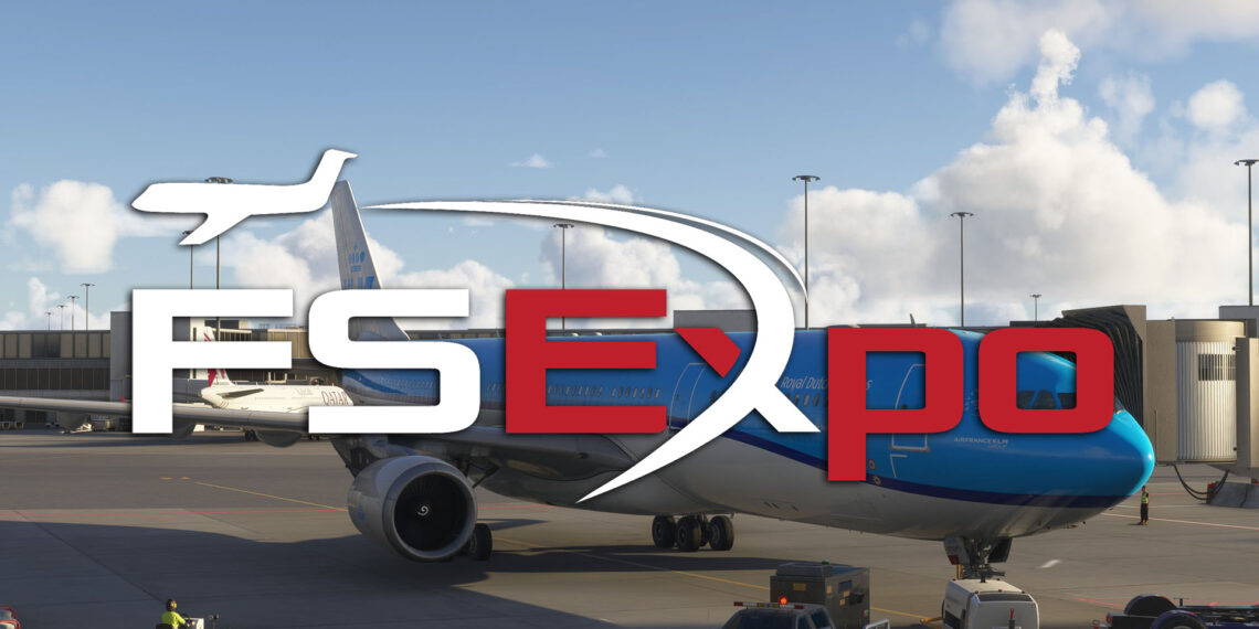 FlightSimExpo Logo on Airbus A330 with KLM Livery