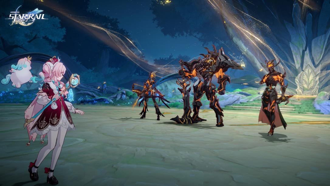 Hyacine battling Honkai Star Rail