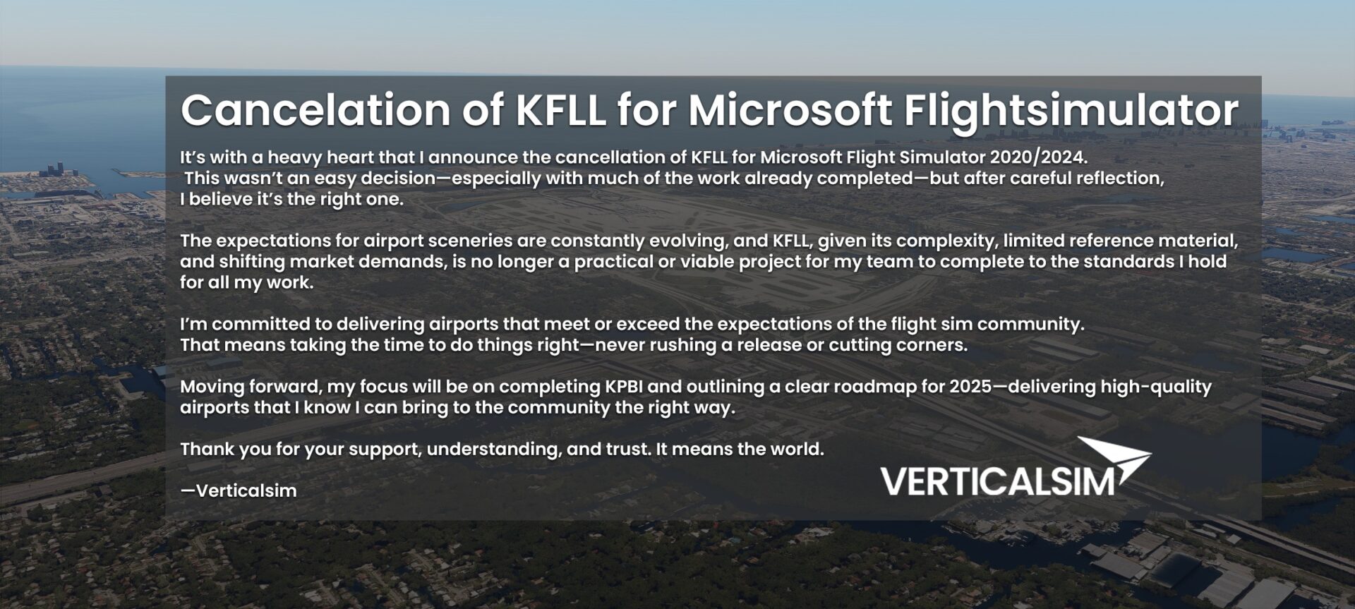 Microsoft Flight Simulator KFLL Canceled