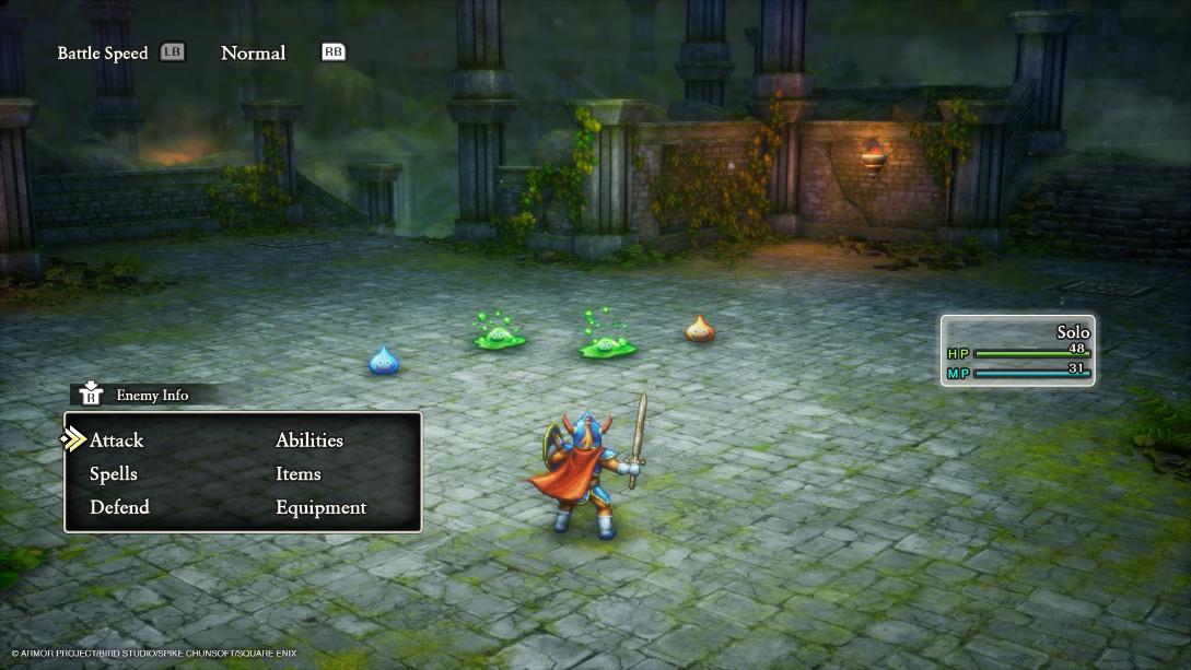 battle in Dragon Quest 1 HD-2D Remake