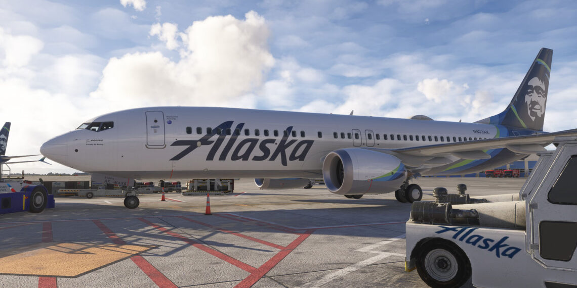 Boeing 737 Max Alaska Airlines in Microsoft Flight Simulator 2024