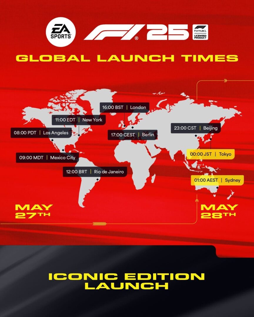 Iconic Edition launch time F1 25