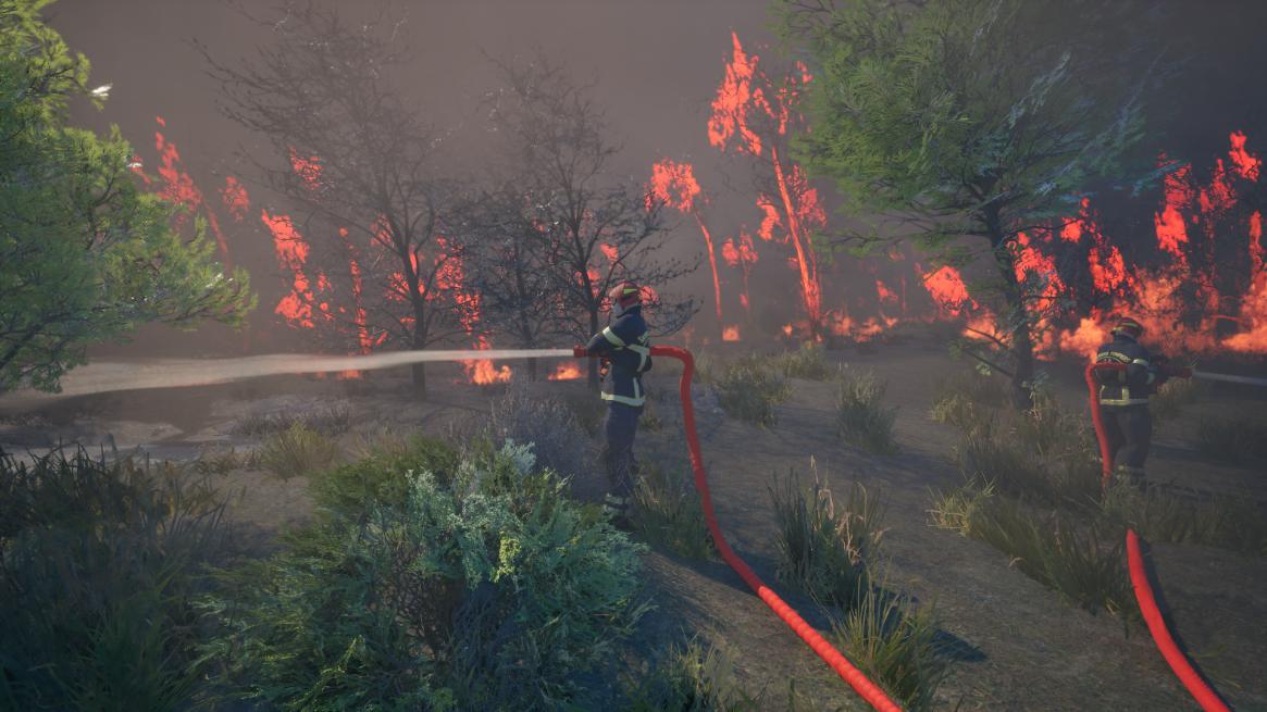 Rescue Ops Wildfire raging fire