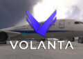 Volanta logo over ANA 787 in Microsoft Flight Simulator 2024
