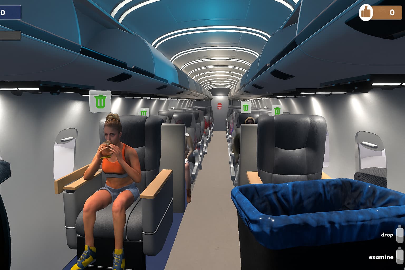 Cabin Crew Life Simulator passengers eating