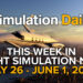 Beechcraft Starship Over New York with Simulation Daily Logo and "This Week in Flight Simulation News May 26 - June 1"