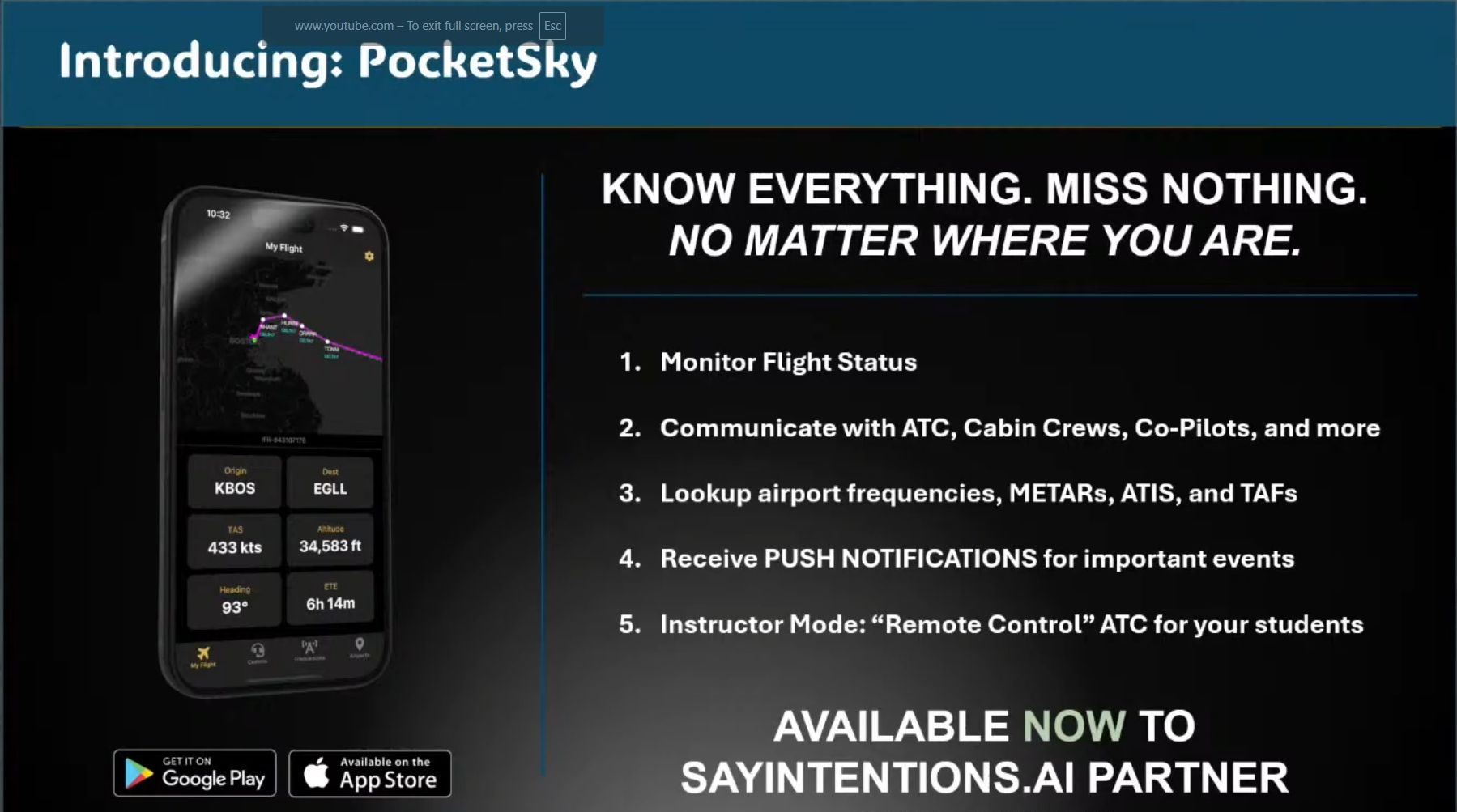 SayIntentions PocketSky