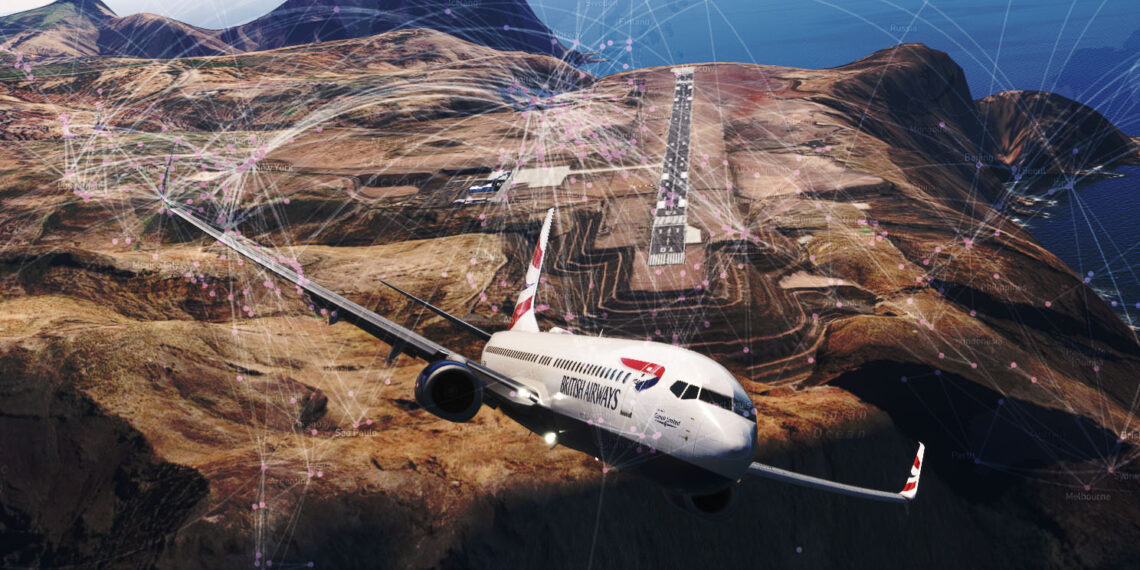 Microsoft Flight Simulator Departing St Helena Volanta