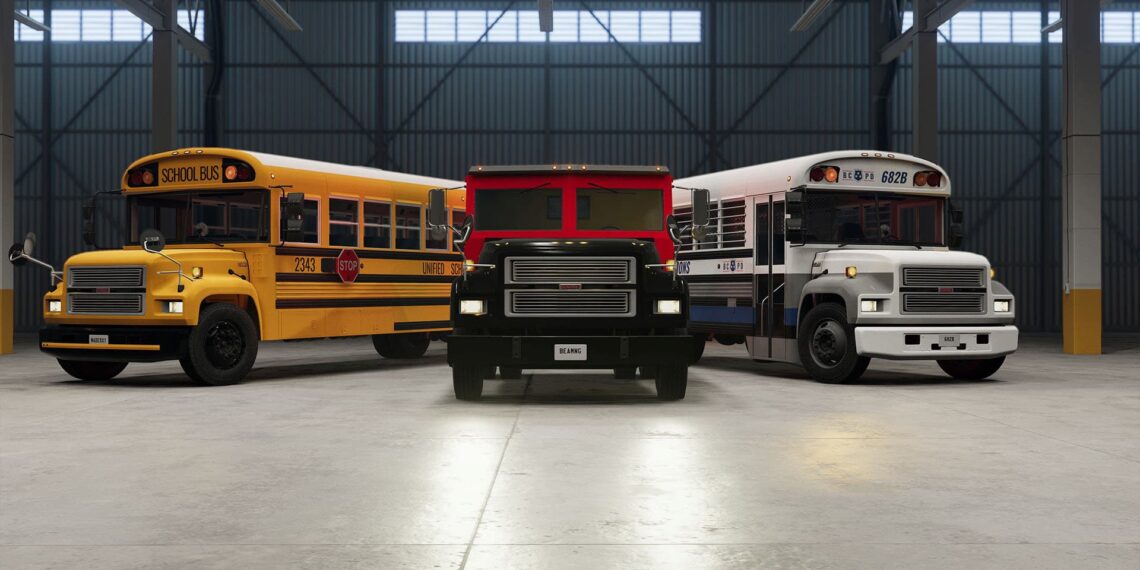 new buses in BeamNG.drive