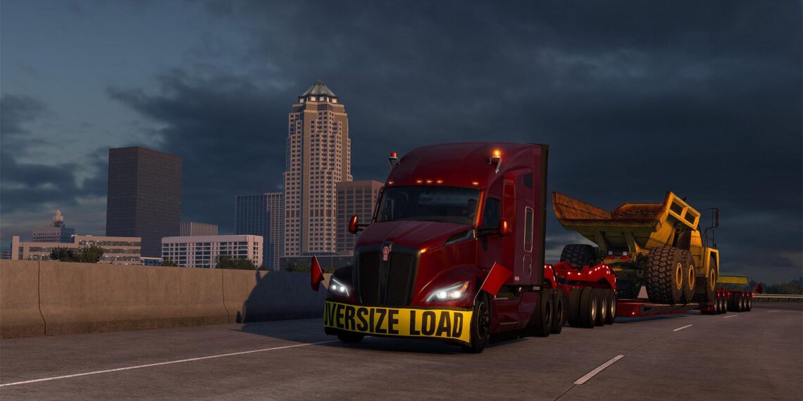 American Truck Simulator Iowa DLC Shows Off Its Heavy & Oversized Loads