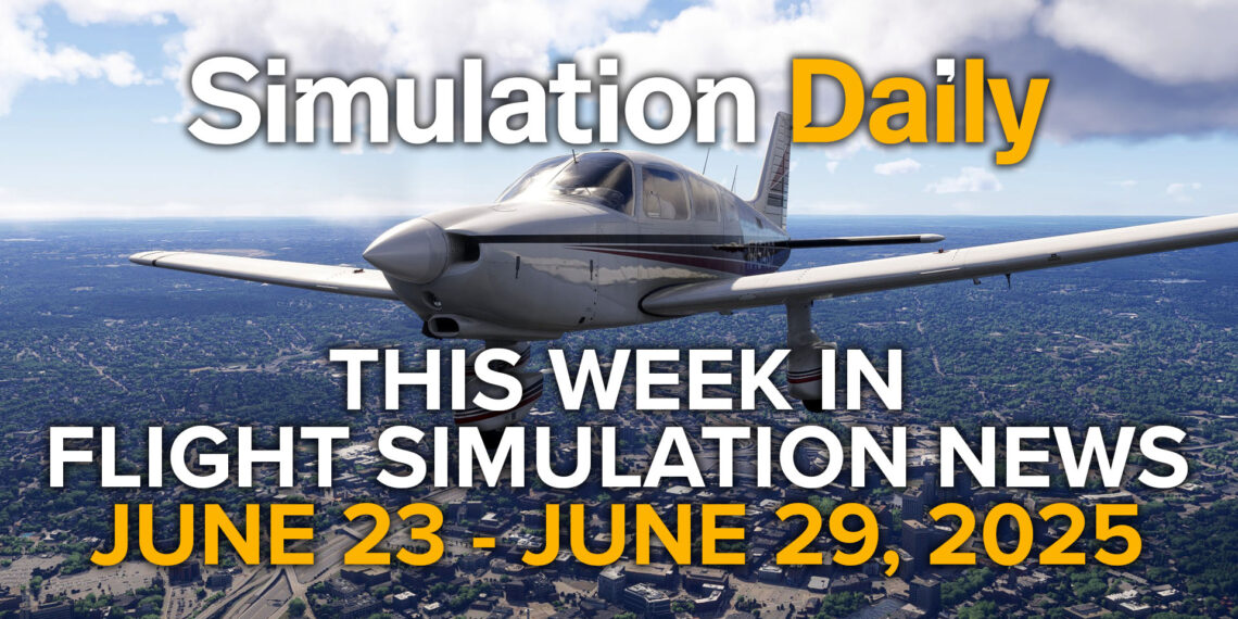 This Week in Flight Simulation News Episode 10 Hero Image Featuring Piper Comanche flying over Providence, Rhode Island in Microsoft Flight Simulator 2024