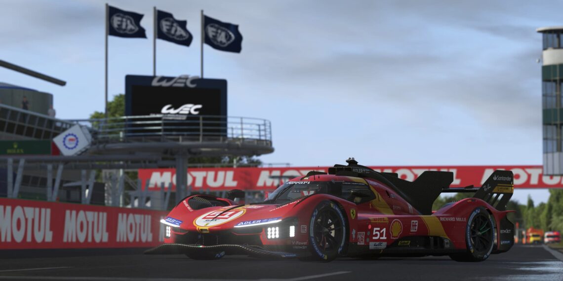 red car in Le Mans Ultimate