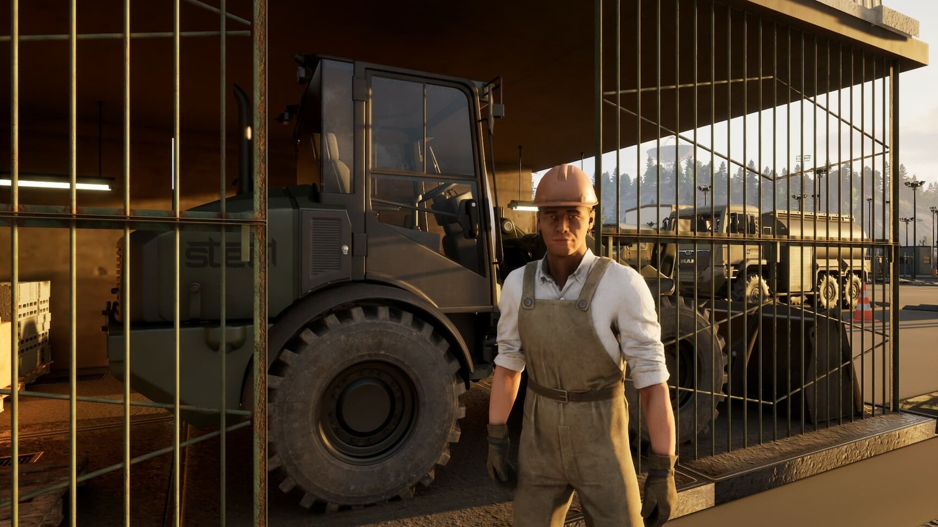 soldier and vehicles in Military Logistics Simulator