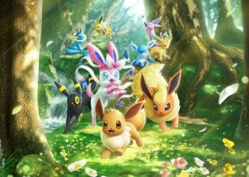 Pomemon TCG Pocket Eevee Grove key art
