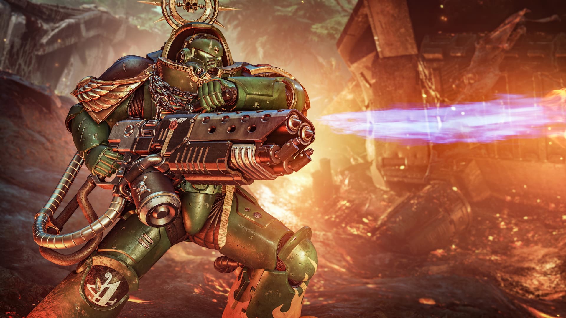 Warhammer 40k Space Marine 2 Pyrecannon