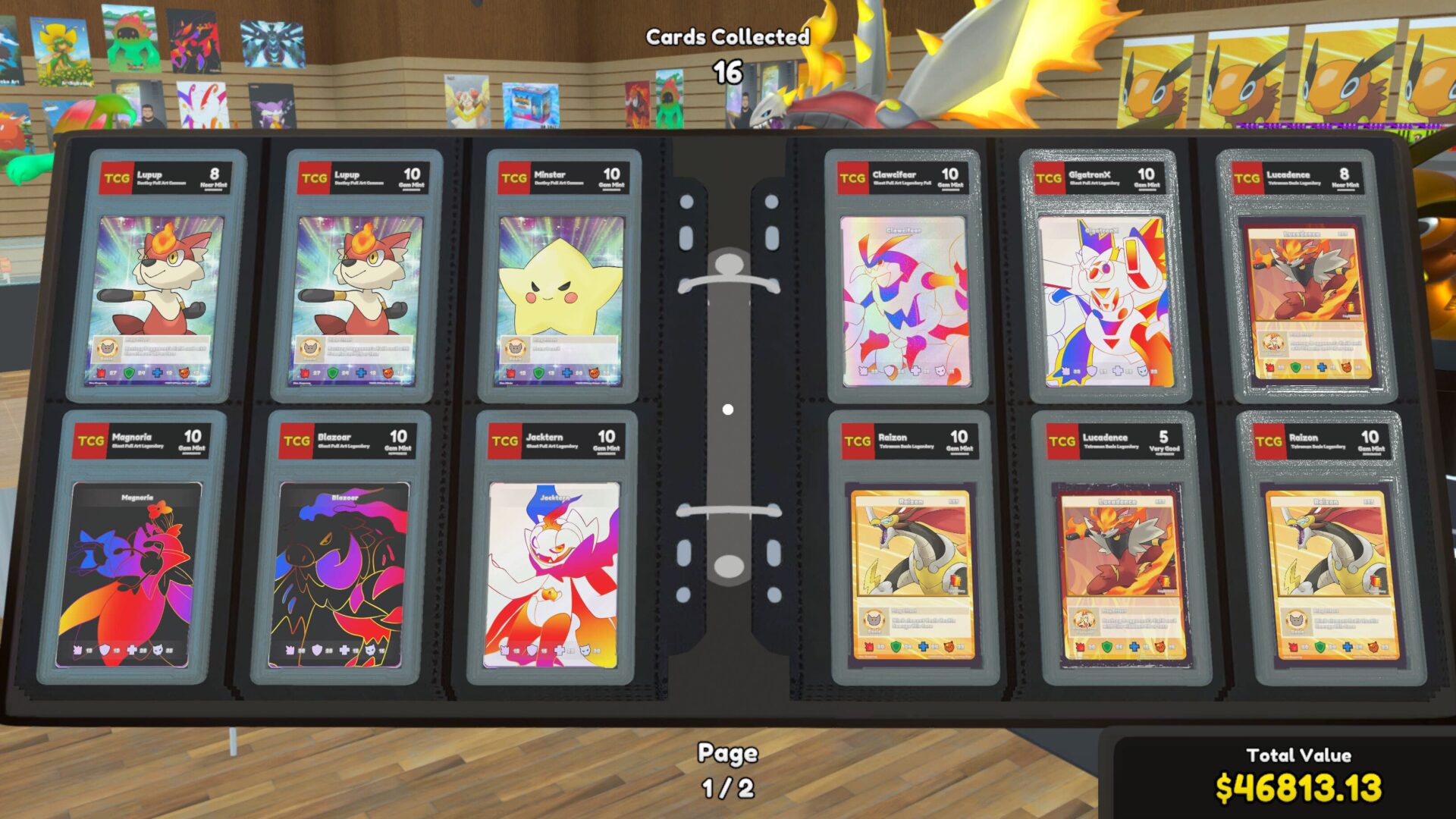 TCG Card Shop Simulator graded cards album