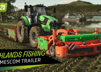 Farming Simulator 25 Highlands Fishing gamescom key art