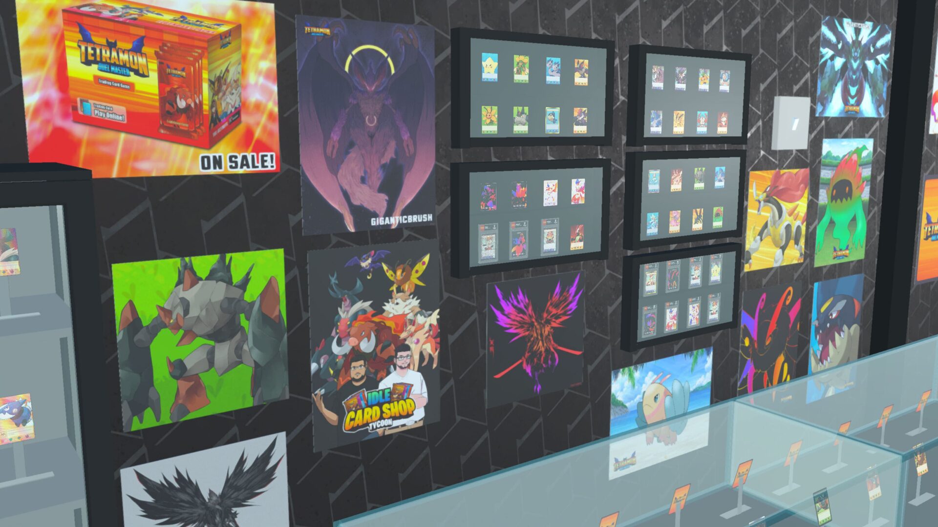TCG Card Shop Simulator Wall Card Dsiplay
