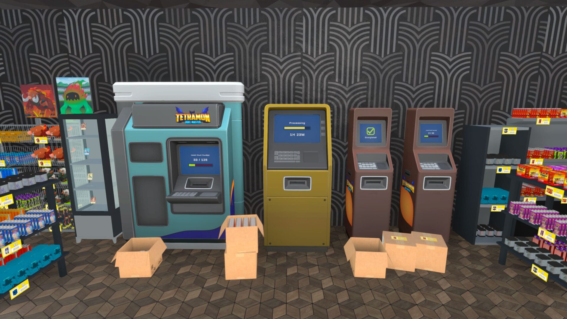 TCG Card Shop Simulator pack opening machines