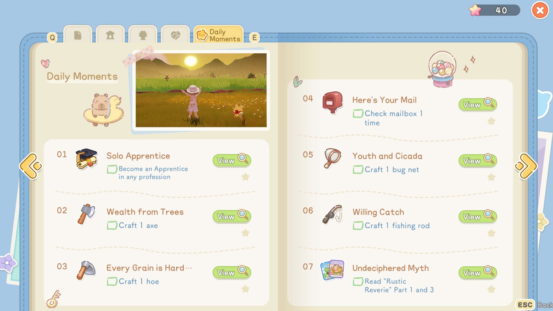 Starsand Island daily quests