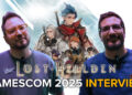 Lost Hellden Interview Hero showing key art, logos, and Artisan Studios Co-founder and CEO Mario Rizzo and Co-founder and Game Director Julien Bourgeois