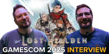 Lost Hellden Interview Hero showing key art, logos, and Artisan Studios Co-founder and CEO Mario Rizzo and Co-founder and Game Director Julien Bourgeois