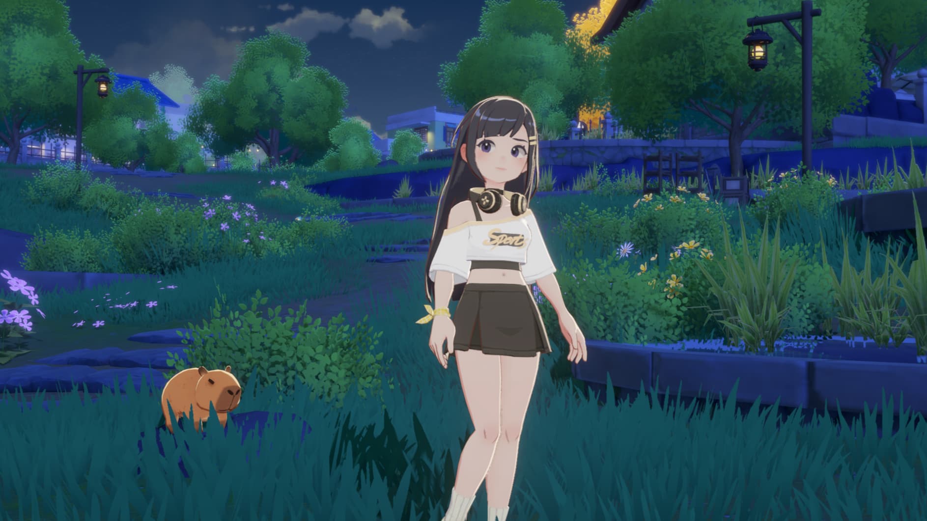Starsand Island player and capybara